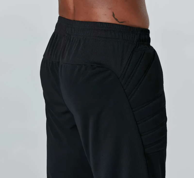 Elastic Waist Men's Training Pants with Protective Padding and Comfort Fit